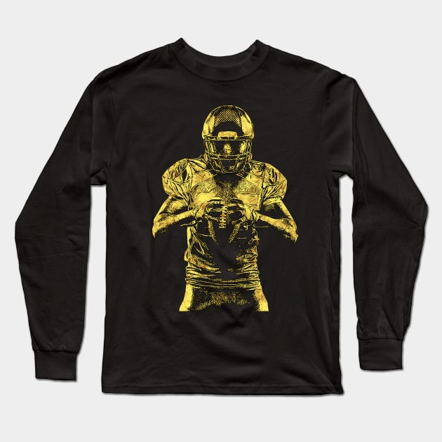 Football Player UNIQUE abstract artwork style for all the gridiron fans Long Sleeve T-Shirt by Naumovski